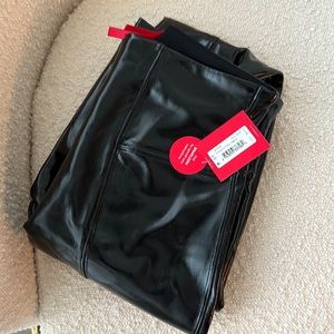SPANX Black Patent Leather Leggings
